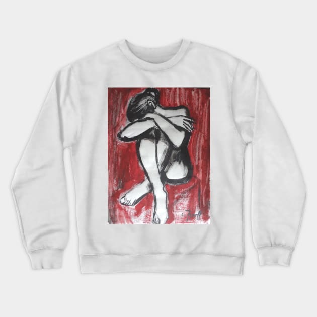 I Am Not In Love 4 - Female Nude Crewneck Sweatshirt by CarmenT